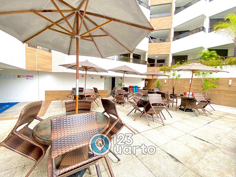Gold Flat Cabo Branco | Vista Piscina #GFCB123