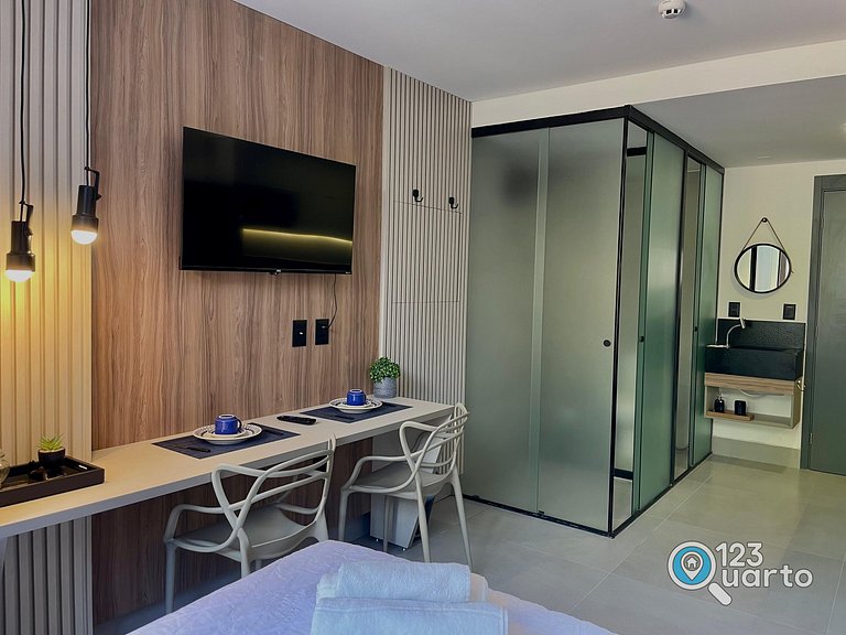 Flat Beira-Mar no Bessa | 123Quarto #GS121