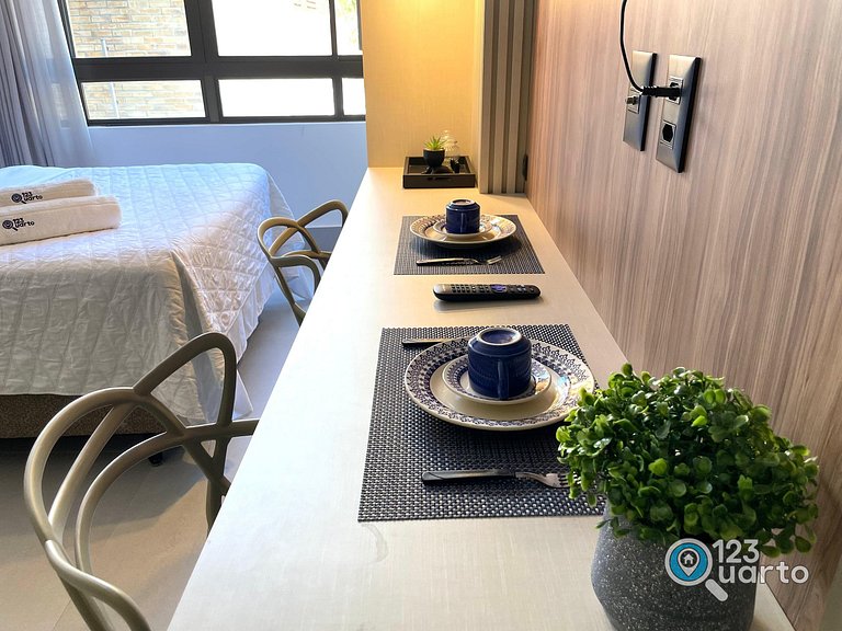 Flat Beira-Mar no Bessa | 123Quarto #GS121