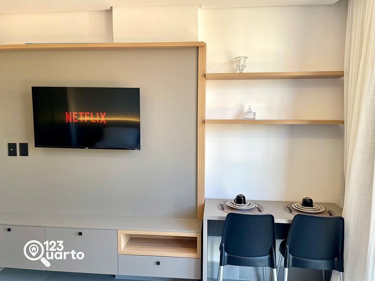 Flat Beira-Mar no Bessa | 123Quarto #GS220