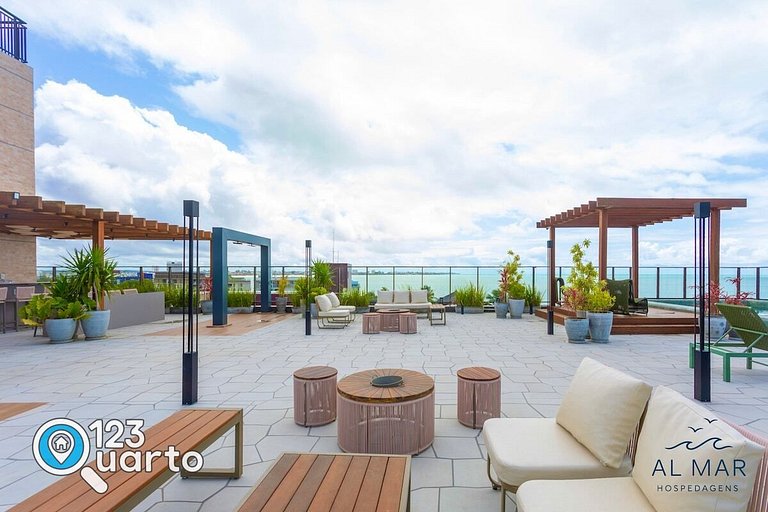 Apto Vista Frente Mar - Pé na Areia | Luxo #GS109