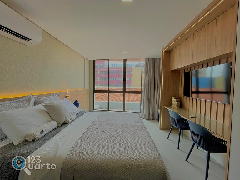 Flat Beira Mar, Lateral Com Vista Mar #GS104