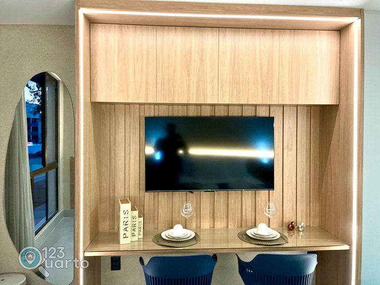 Flat Beira Mar, Lateral Com Vista Mar #GS104