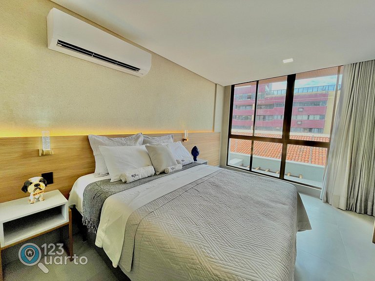 Flat Beira Mar, Lateral Com Vista Mar #GS104