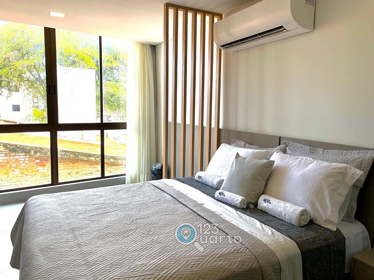 Flat Beira-Mar no Bessa | 123Quarto #GS220