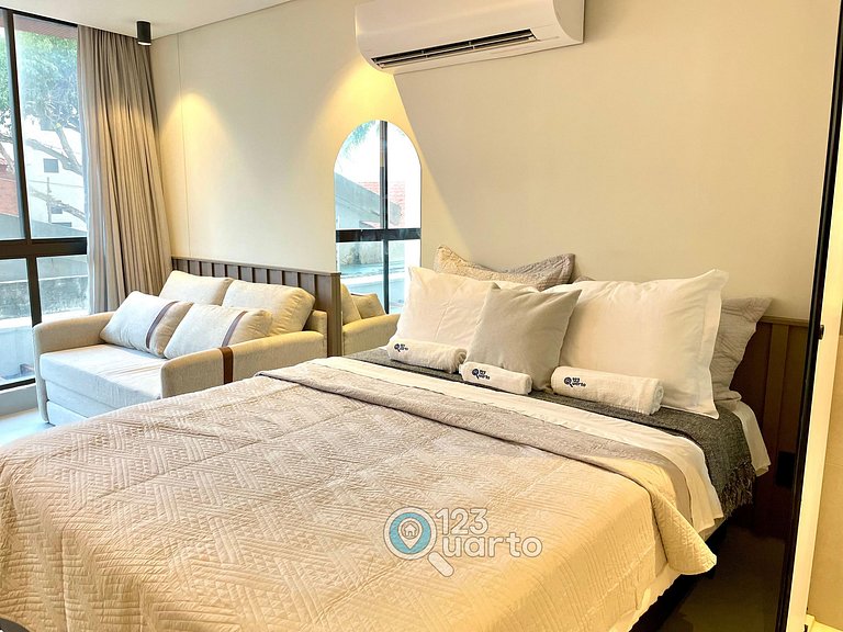 Flat Pé na Areia no Bessa | 123Quarto #GS114