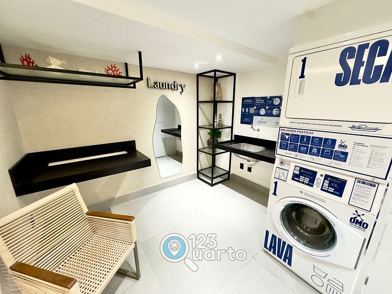 Flat Beira-Mar no Bessa | 123Quarto #GS220