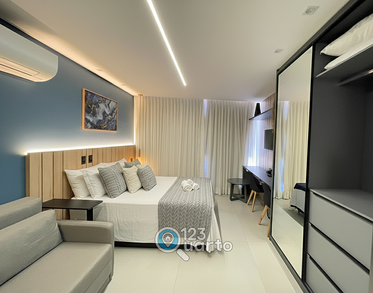 Flat Studio á Beira-Mar | pé na areia #GS219