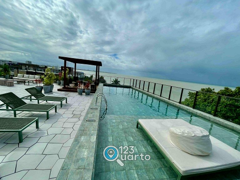 Flat Beira-Mar no Bessa 2 Camas | 123Quarto #GS318