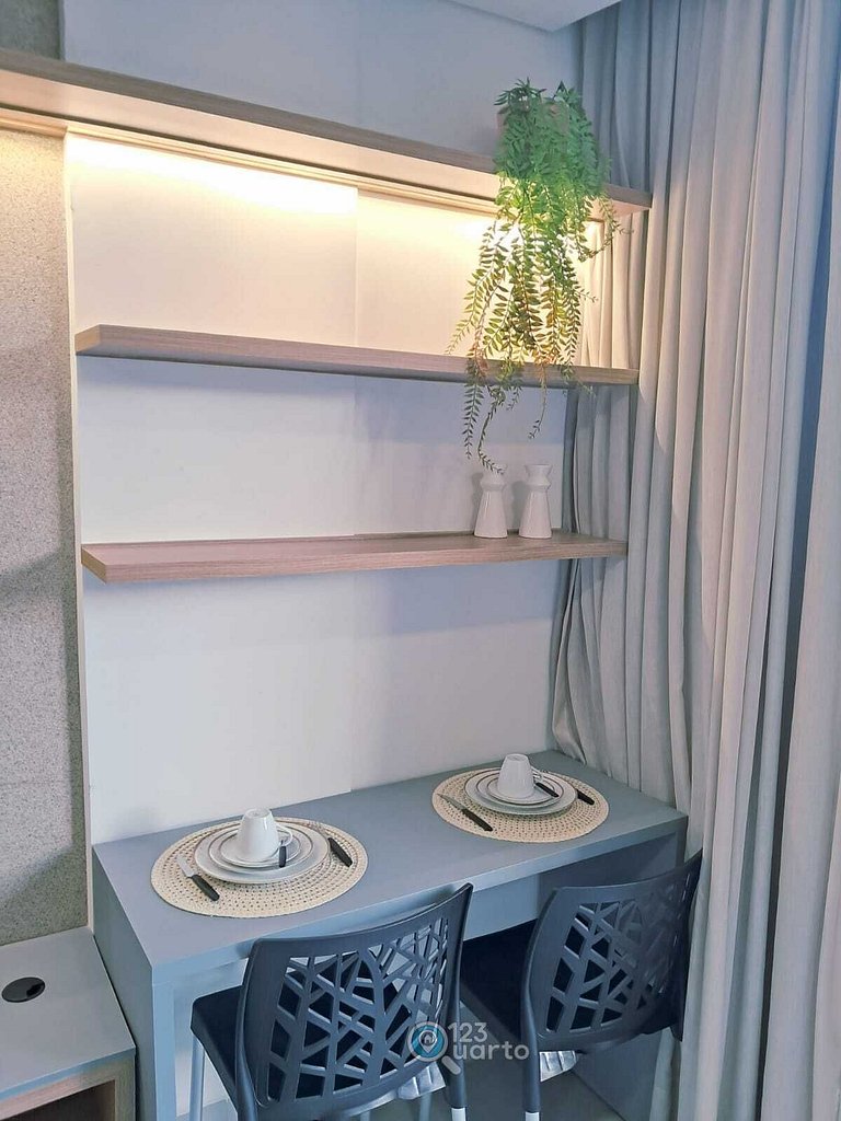 Flat Beira-Mar no Bessa 2 Camas | 123Quarto #GS318