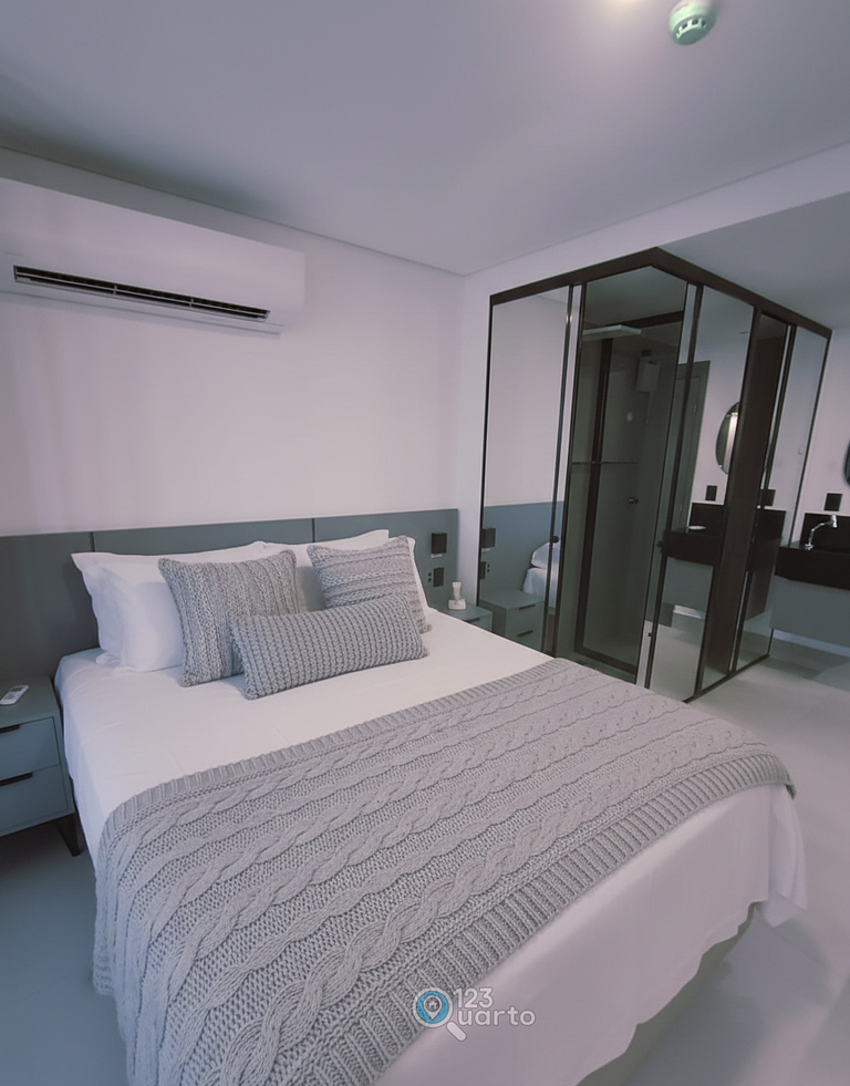 Flat Beira-Mar no Bessa 2 Camas | 123Quarto #GS318