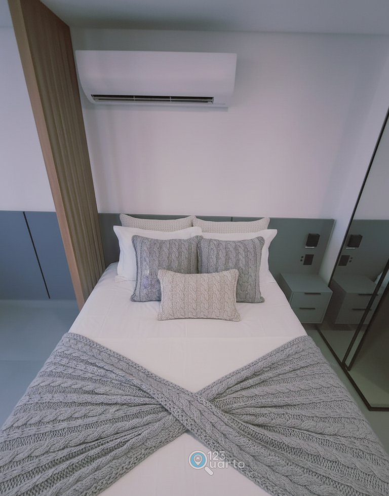 Flat Beira-Mar no Bessa 2 Camas | 123Quarto #GS318