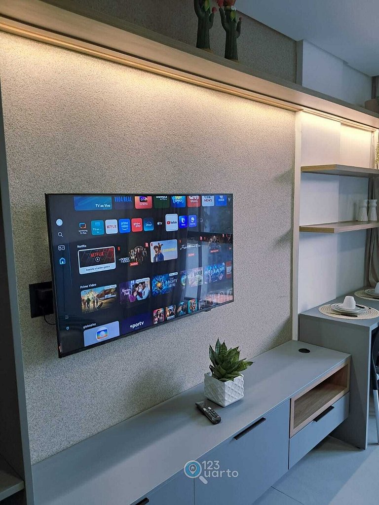 Flat Beira-Mar no Bessa 2 Camas | 123Quarto #GS318