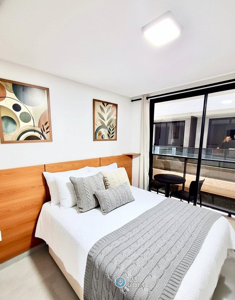 Flat Luxo com Varanda em Cabo Branco #HCB137