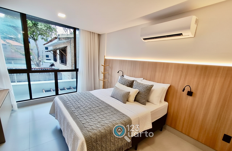 Apto Luxo Pé na Areia no Bessa | 123Quarto #GS118