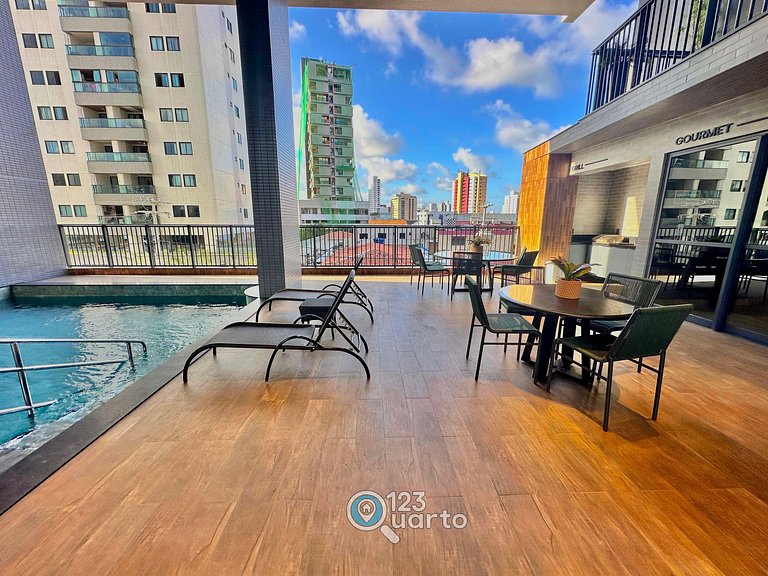 Flat Stúdio Em Manaíra - 123Quarto #SOL1106