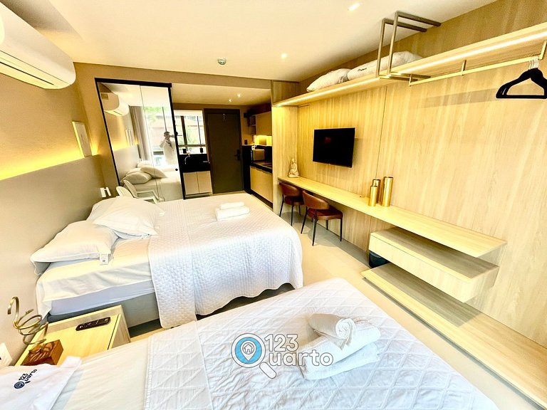 Flat Luxo no Bessa 2 Camas | 123Quarto #GS116