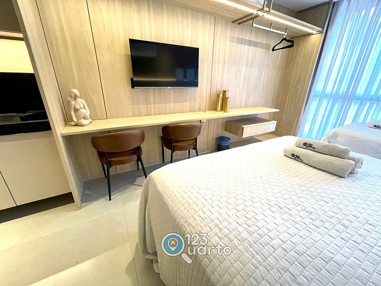 Flat Luxo no Bessa 2 Camas | 123Quarto #GS116