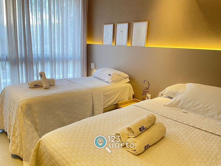 Flat Luxo no Bessa 2 Camas | 123Quarto #GS116