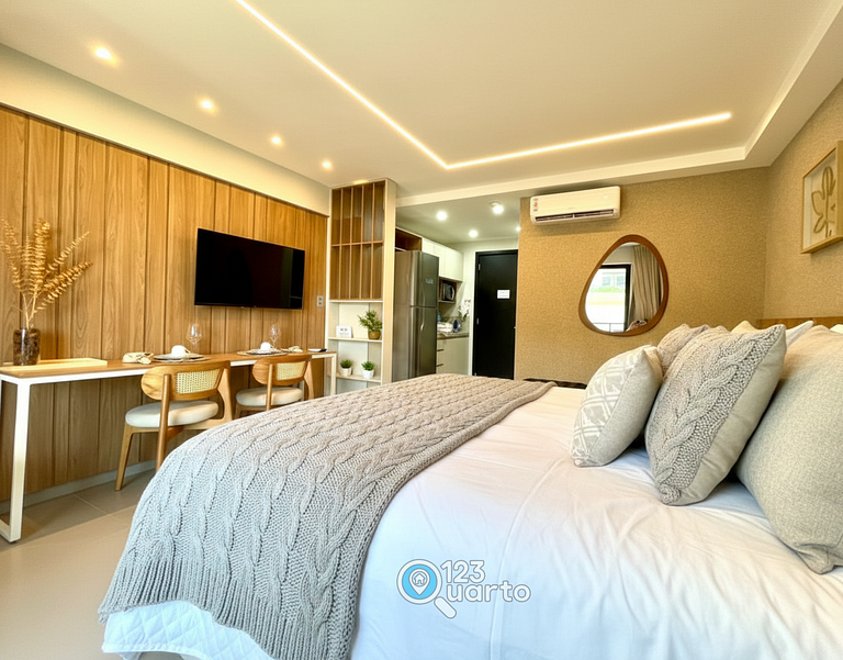 Apto Luxo Com Varanda Vista Mar | 123Quarto #BH207