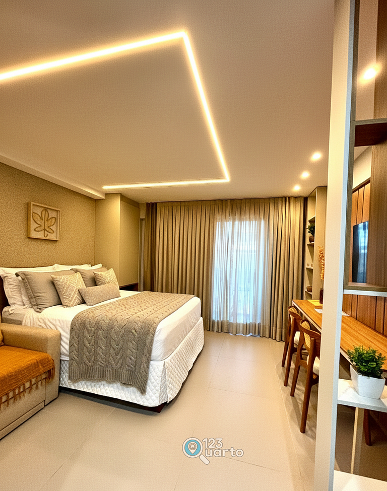 Apto Luxo Com Varanda Vista Mar | 123Quarto #BH207