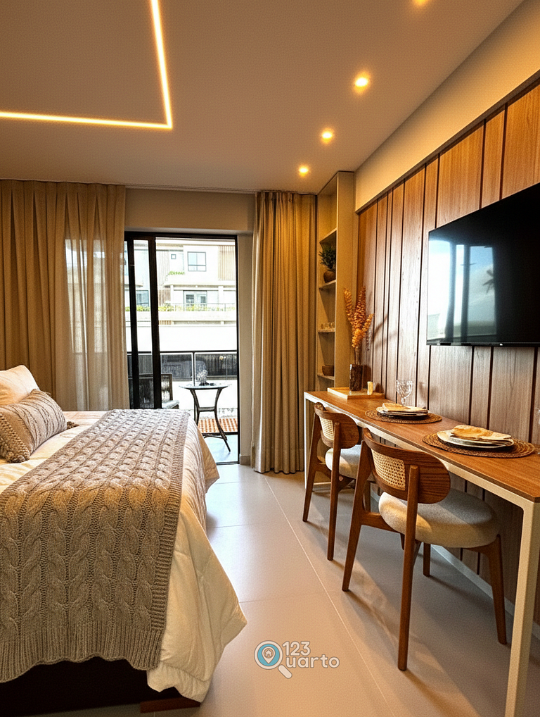 Apto Luxo Com Varanda Vista Mar | 123Quarto #BH207