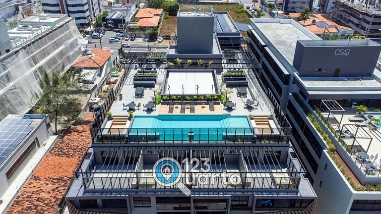 Apto Luxo Com Varanda Vista Mar | 123Quarto #BH207