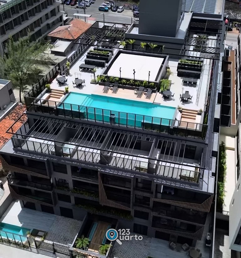 Apto Luxo Com Varanda Vista Mar | 123Quarto #BH207