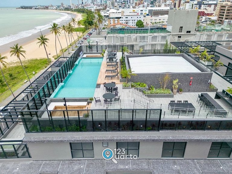 Apto Luxo Com Varanda Vista Mar | 123Quarto #BH207