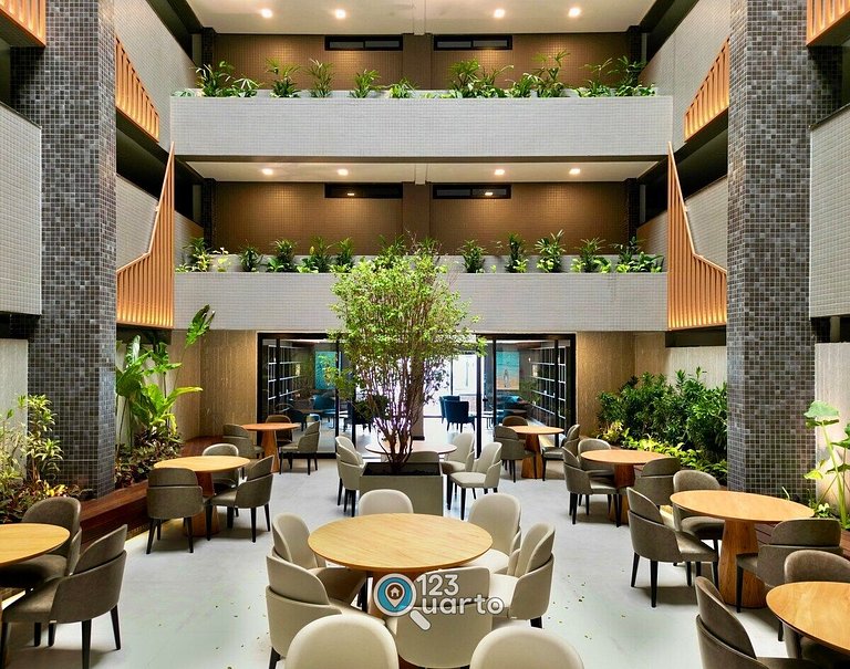 Apto Luxo Com Varanda Vista Mar | 123Quarto #BH207