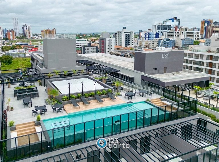 Apto Luxo Com Varanda Vista Mar | 123Quarto #BH207