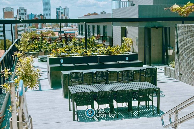 Apto Luxo Com Varanda Vista Mar | 123Quarto #BH207