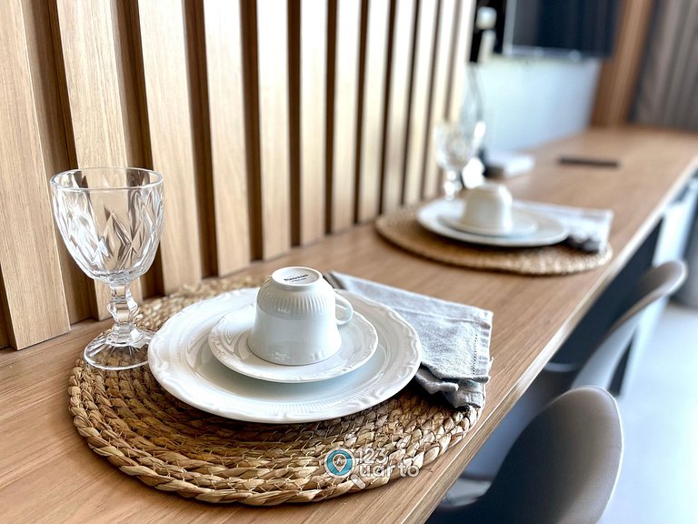 Apto Com Varanda Vista lateral Mar| #GS402