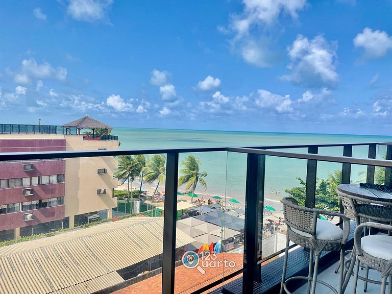 Apto Com Varanda Vista lateral Mar| #GS402