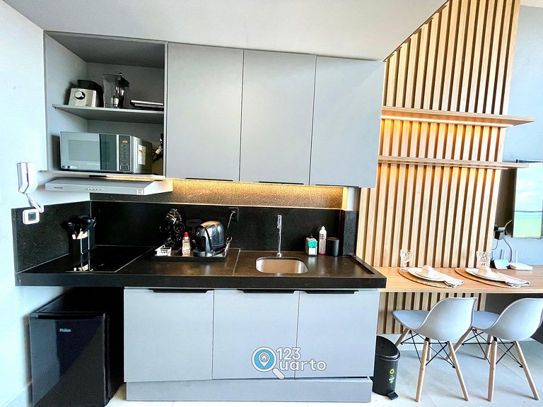 Apto Com Varanda Vista lateral Mar| #GS402