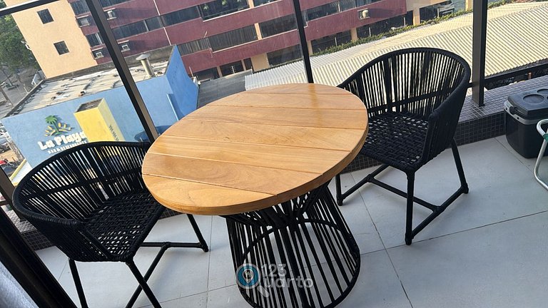 Apto Com Varanda Vista lateral Mar| #GS402