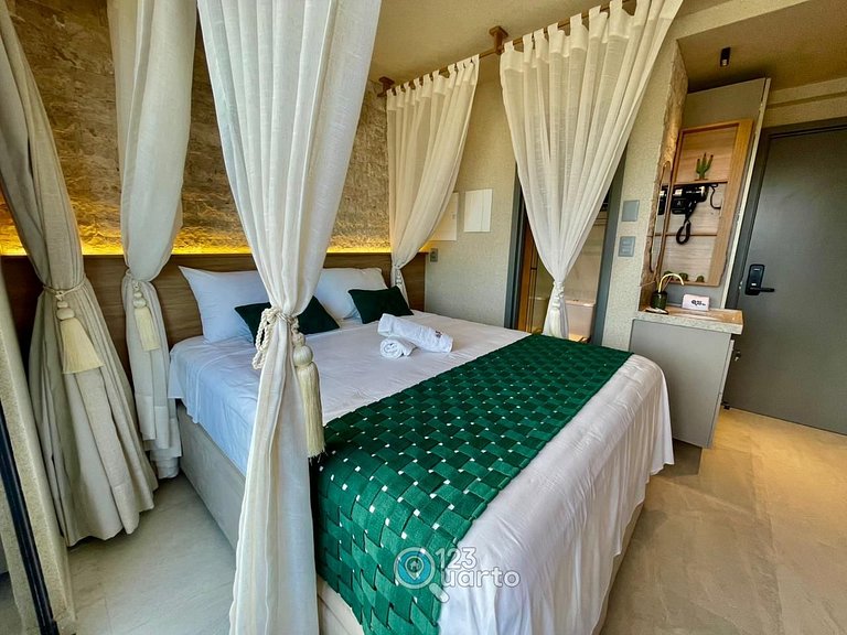 Apto Luxo | Vista Mar + Hidro Aquecida no Rooftop