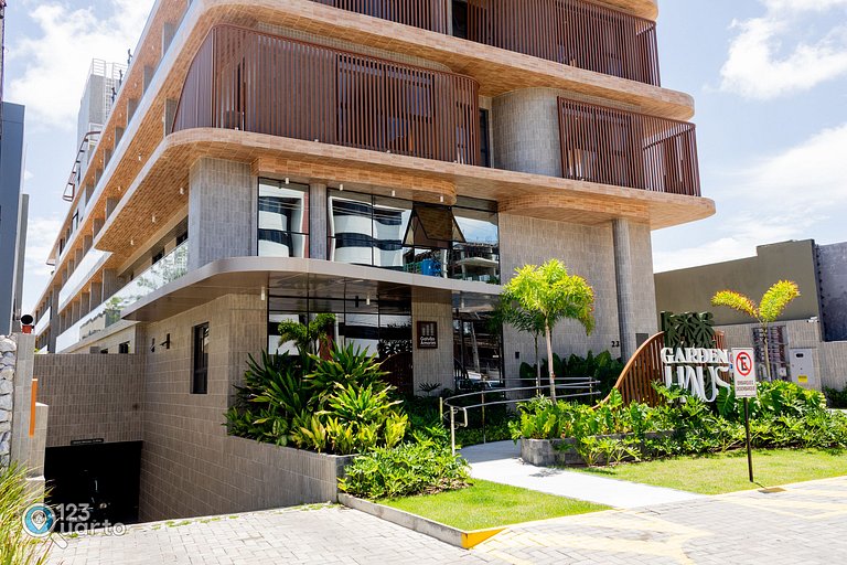 Apto Luxo | Vista Mar + Hidro Aquecida no Rooftop