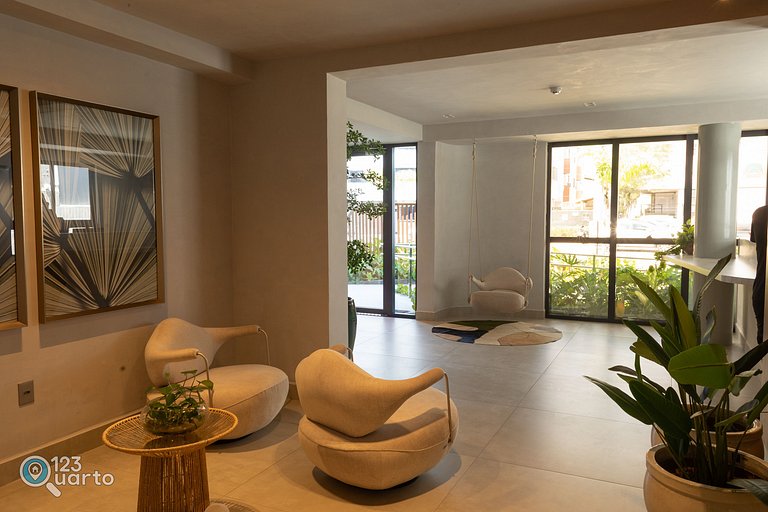 Apto Luxo | Vista Mar + Hidro Aquecida no Rooftop