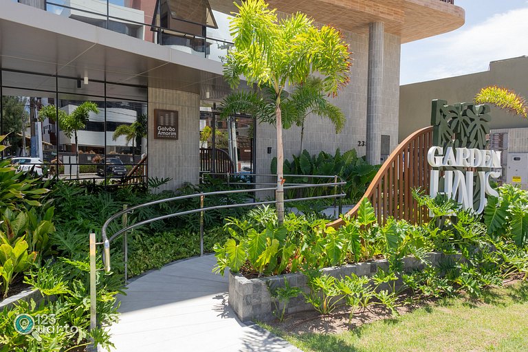 Apto Luxo | Vista Mar + Hidro Aquecida no Rooftop