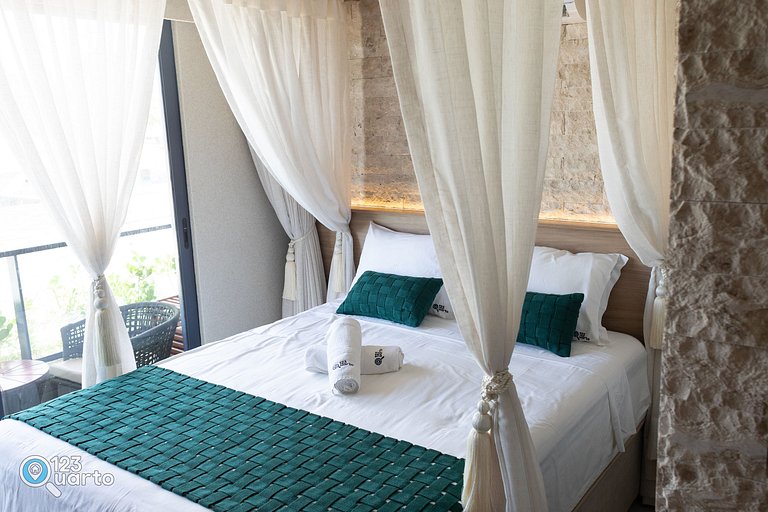 Apto Luxo | Vista Mar + Hidro Aquecida no Rooftop