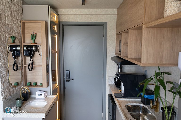 Apto Luxo | Vista Mar + Hidro Aquecida no Rooftop