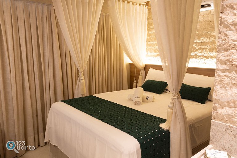 Apto Luxo | Vista Mar + Hidro Aquecida no Rooftop