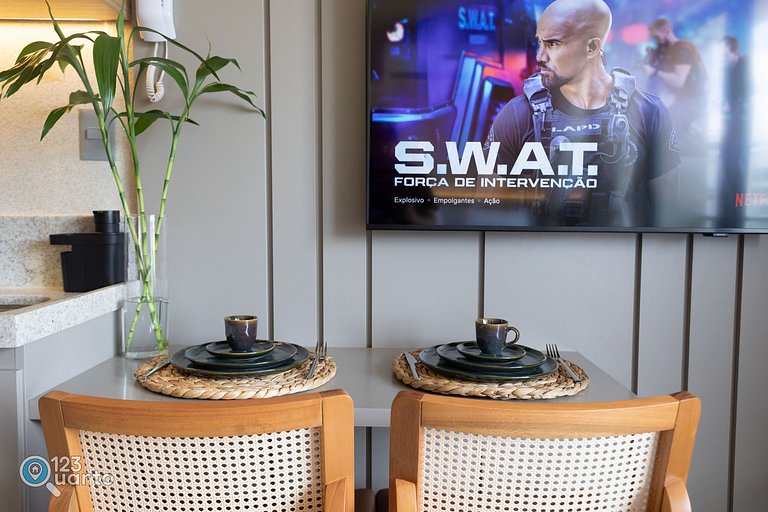 Apto Luxo | Vista Mar + Hidro Aquecida no Rooftop