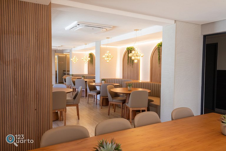 Apto Luxo | Vista Mar + Hidro Aquecida no Rooftop