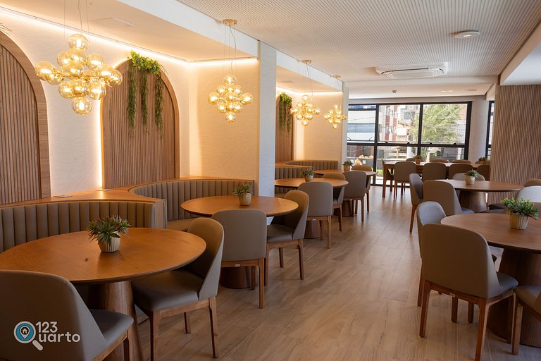 Apto Luxo | Vista Mar + Hidro Aquecida no Rooftop