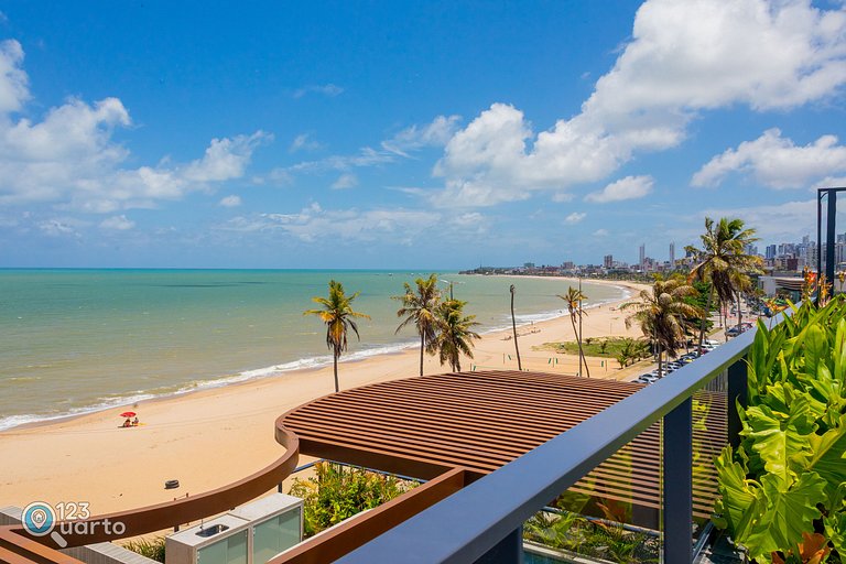 Apto Luxo | Vista Mar + Hidro Aquecida no Rooftop