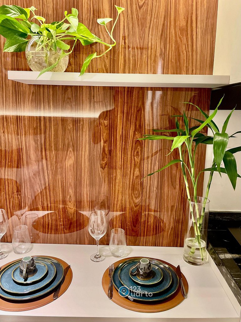 Apto Luxo com Hidro & Piscina no Rooftop #T32C