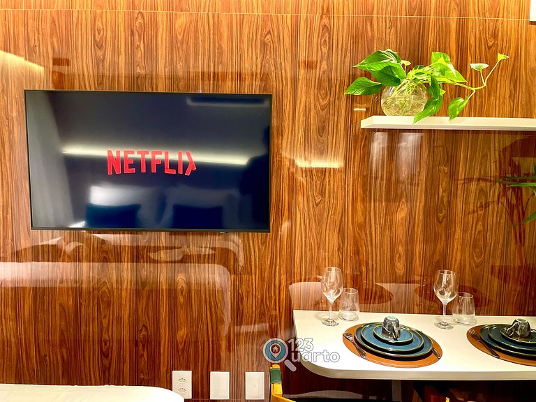 Apto Luxo com Hidro & Piscina no Rooftop #T32C