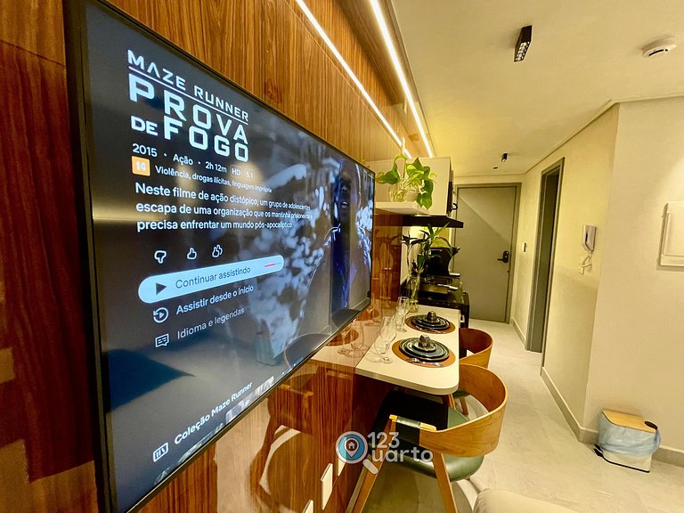 Apto Luxo com Hidro & Piscina no Rooftop #T32C